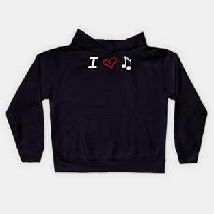 I Love Music Kids Hoodie